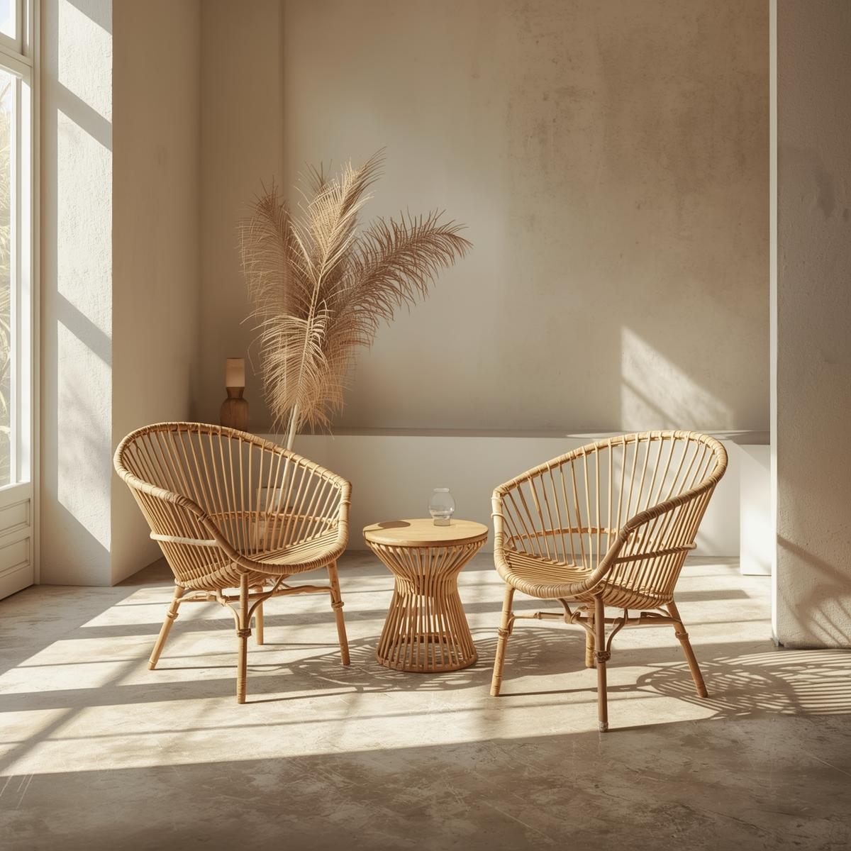 Set Kursi Taman Bambu