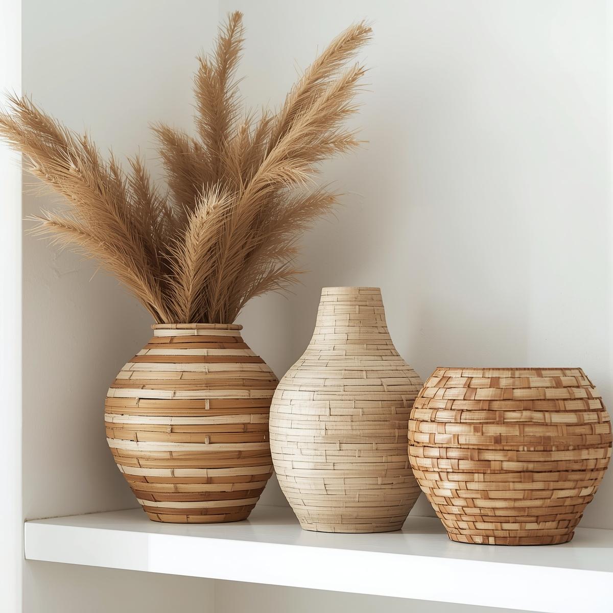 Vas Bambu Dekoratif Set